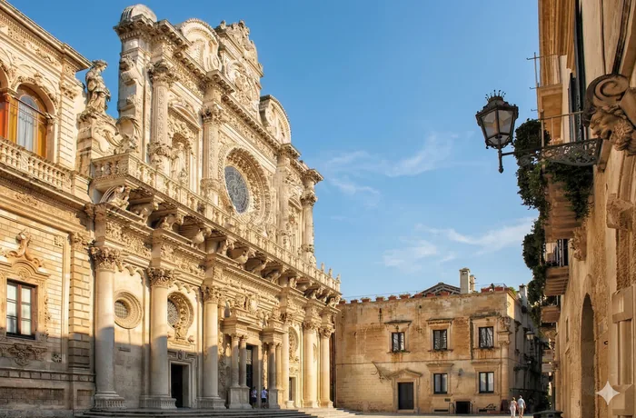 Scorcio del centro storico di Lecce al tramonto