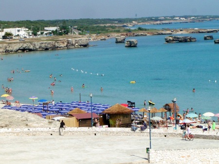 Panorama di San foca - la spiaggia